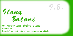 ilona boloni business card